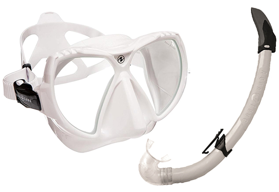 маска Aqua Lung Mission в белом силиконе и трубка Аквилон