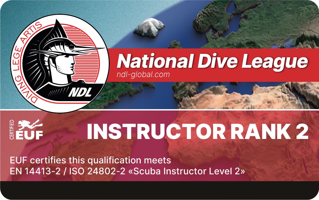 Профессиональный курс обучения дайвингу NDL Instructor Rank 2